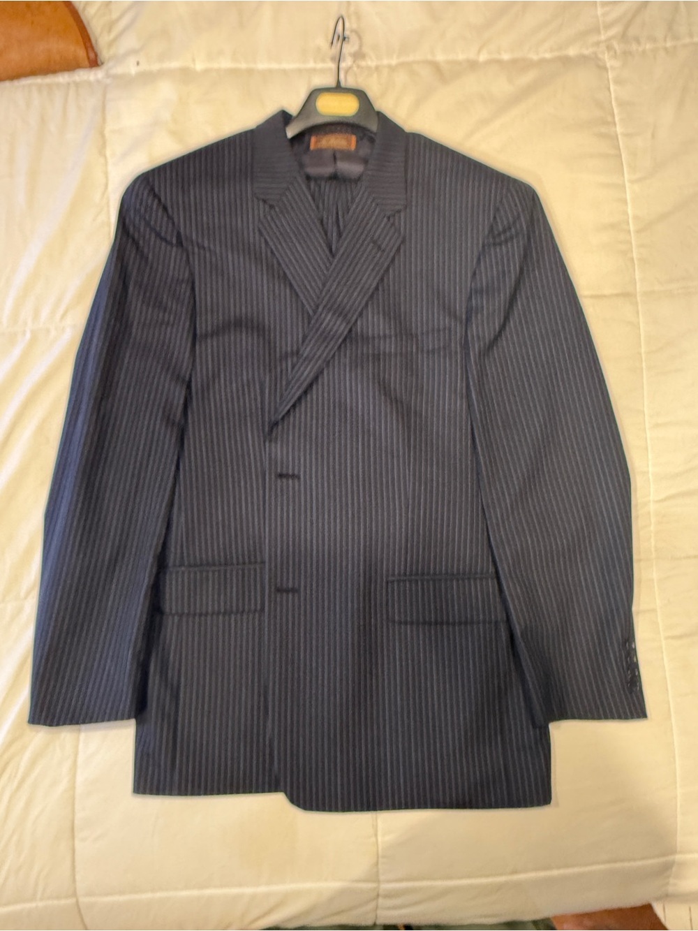 Tasso Elba Navy Pinstripe Suit Jacket